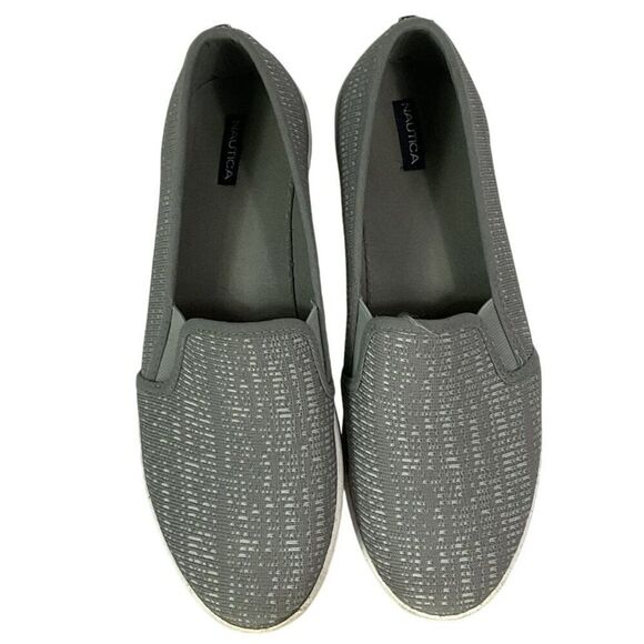 Nautica Sunchaser Knit Slip-on Tennis Shoes, women's 11, gray - Picture 1 of 9